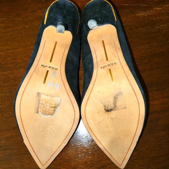Dolce vita black suede heels, sz 8.5 - Picture 6 of 7